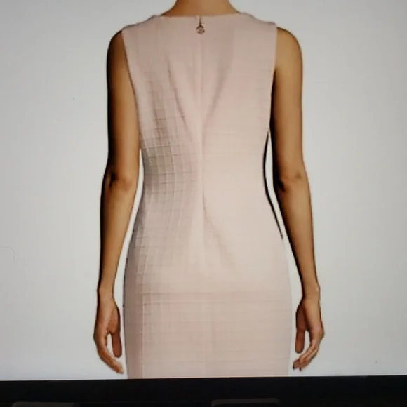 TOMMY HILFIGER CLASSIC SHEATH DRESS BLUSH PINK WITH GOLD BUTTONS SZ 6 - Picture 2 of 15